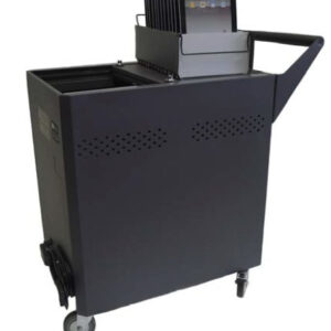 Device cart with tablets on the top